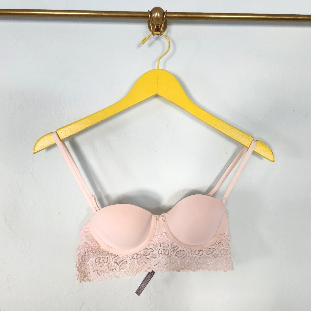 Aerie Blush Lace Bra size 32 AA with removable straps